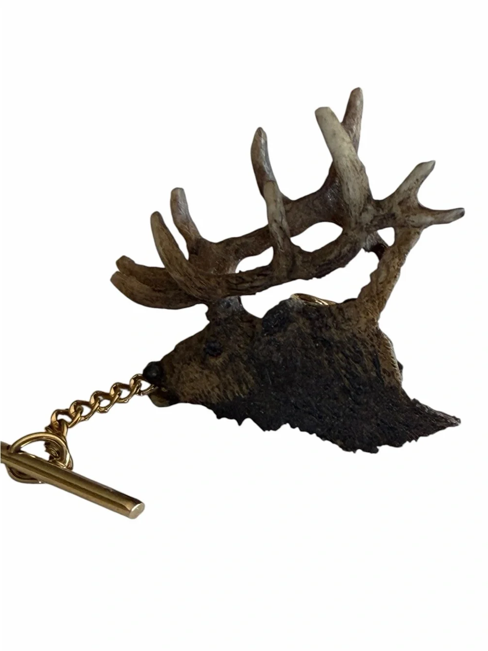 Vintage Elk Deer Head Tie Tack Pin Outdoorsman Hunting Big Game - Picture 3 of 6